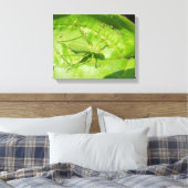 Groene sprinkhaan camouflage canvasprint canvas afdruk (Insitu (Slaapkamer))