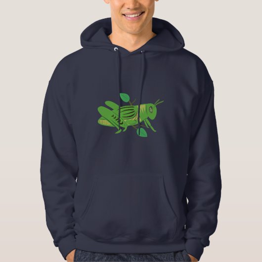 Groene sprinkhaan hoodie (Voorkant)