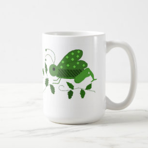 Groene sprinkhaan koffiemok