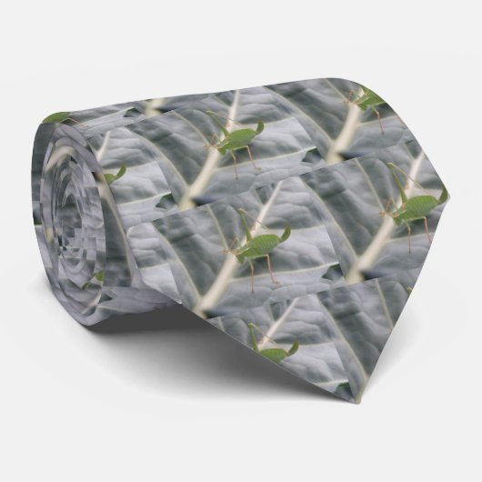 Groene sprinkhaan macro stropdas (Opgerold)