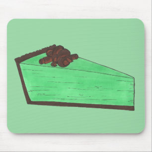 Groene sprinkhaan Mint Pie Slice Foodie Baking Muismat