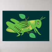Groene sprinkhaan poster (Voorkant)