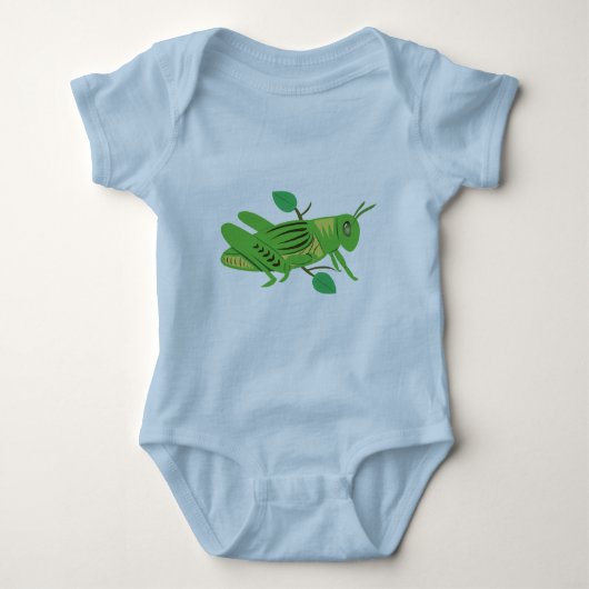 Groene sprinkhaan romper (Voorkant)