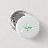 Groene sprinkhaan ronde button 3,2 cm (Voorkant /achterkant)