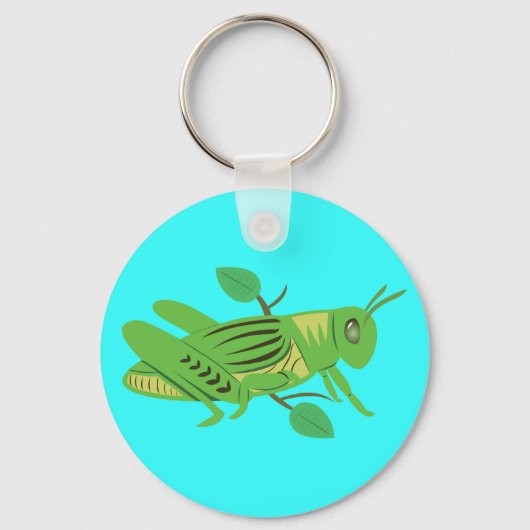 Groene sprinkhaan sleutelhanger (Voorkant)