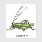  groene sprinkhaan sticker (Vel)