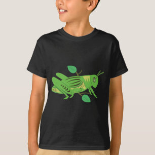 Groene sprinkhaan t-shirt