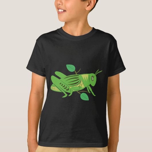 Groene sprinkhaan t-shirt (Voorkant)