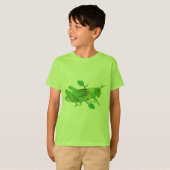 Groene sprinkhaan t-shirt (Voorkant volledig)