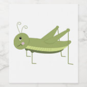 Groene sprinkhaan wijn etiket (Enkel label)
