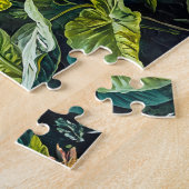 Groene sprinkhanen in een kruidentuin illustratie legpuzzel (Zijkant)