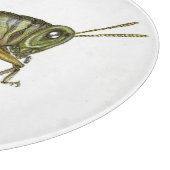 Groene sprinkhanendoek placemat snijplank (Hoek)