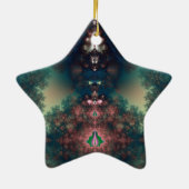Groene Sprookje Keramisch Ornament (Achterkant)