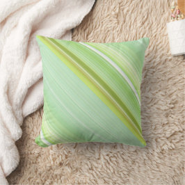 Groene Spruit Mint en Lime Groene Streep en Rut Kussen