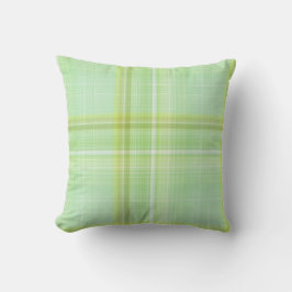 Groene Spruit Pastelgroen Geruit Kussen