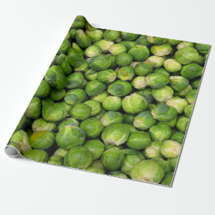 Groene Spruitjes Groente Voedsel Patroon Cadeaupapier