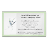 Groene Spuiten Gezondheidszorg Geregistreerde Verp Magnetisch Visitekaartje (Voorkant)