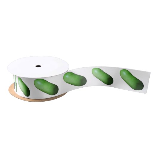Groene Squash (Wintermelon) Satijnen Lint (Spoel)