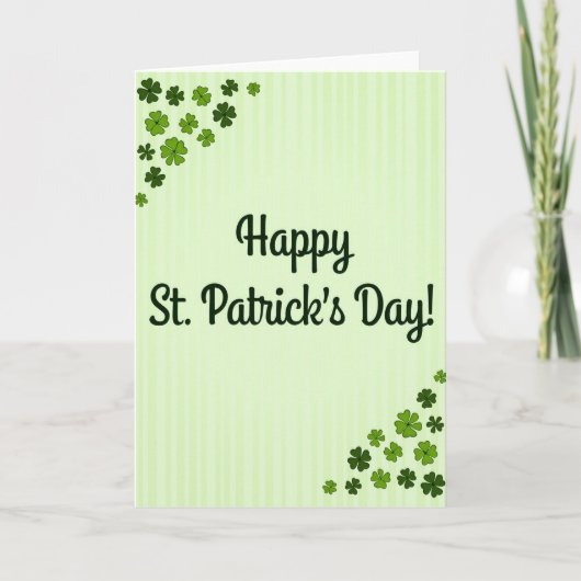 Groene St. Patrick Kraftpapier Uitzienskaart Kaart (Voorkant)