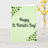 Groene St. Patrick Kraftpapier Uitzienskaart Kaart (Gele Bloem)