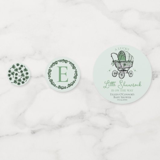 Groene St Patricks Baby shower tafel Confetti (Achterkanten)