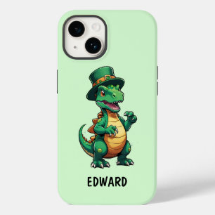Groene St Patrick's dag dinosaurus Case-Mate iPhone 14 Hoesje