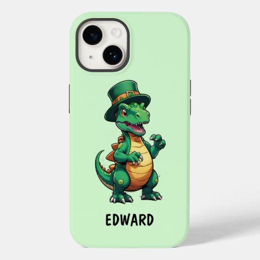 Groene St Patrick's dag dinosaurus Case-Mate iPhone Case (Achterkant)
