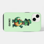 Groene St Patrick's dag dinosaurus iPhone Hoesje (Achterkant horizontaal)