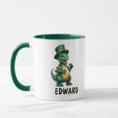 Groene St Patrick's dag dinosaurus Mok (Links)