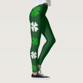 Groene St. Patricks Dag met schattige shamrocken Leggings (Rechts)