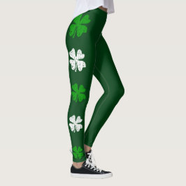 Groene St. Patricks Dag met schattige shamrocken Leggings