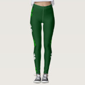 Groene St. Patricks Dag met schattige shamrocken Leggings (Voorkant)