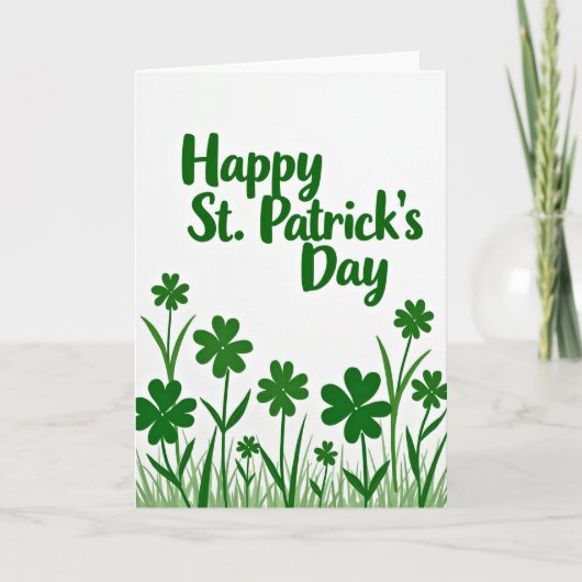 Groene St. Patrick's Dag Scènekaart Kaart (Voorkant)