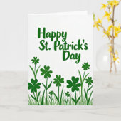 Groene St. Patrick's Dag Scènekaart Kaart (Gele Bloem)