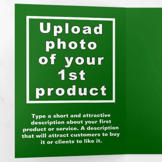 Groene St. Patrick's Day Business Trifold Kaart (Binnenzijde eerst)