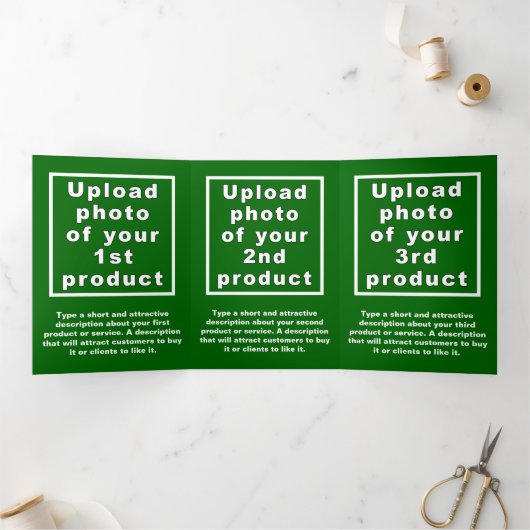 Groene St. Patrick's Day Business Trifold Kaart (Binnen)