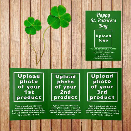 Groene St. Patrick's Day Business Trifold Kaart