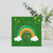 Groene St. Patrick's Day Feestdagenkaart (Staand voorkant)