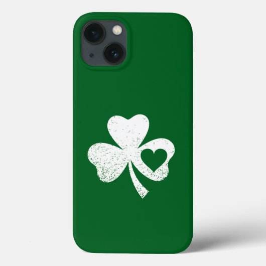 Groene St. Patrick's Day Ierse Patty's Hart Klaver Case-Mate iPhone Case (Achterkant)