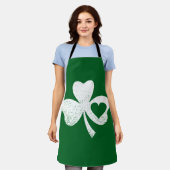Groene St. Patrick's Day Ierse Patty's Hart Klaver Schort (Gedragen)
