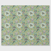 Groene St Patrick's Day Ierse Suikerschedel Custom Cadeaupapier (Vlak)