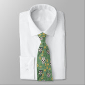 Groene St Patrick's Day Ierse Suikerschedel Custom Stropdas (Gebonden)