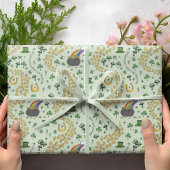 Groene St. Patrick's Day Leprechaun Pot of Gold Cadeaupapier
