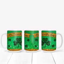 Groene St. Patrick's Day met Shamrock en Glitter