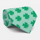 Groene St. Patrick's Day Shamrock Bladeren Cadeau  Stropdas (Opgerold)