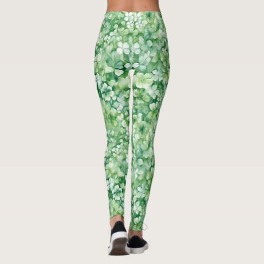 Groene St. Patrick's Day Shamrock en Klaver Leggings (Achterkant)