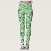 Groene St. Patrick's Day Shamrock en Klaver Leggings (Voorkant)