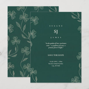 Groene St. Patrick's Day Shamrock Trouwuitnodiging Kaart