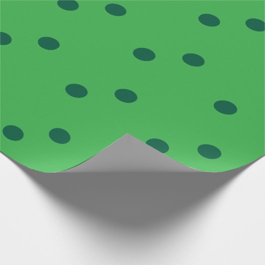 Groene St. Patrick's Day Stippen Aangepaste Kleur Cadeaupapier (Hoek)
