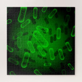 Groene staafvormige bacteriën legpuzzel (Horizontaal)